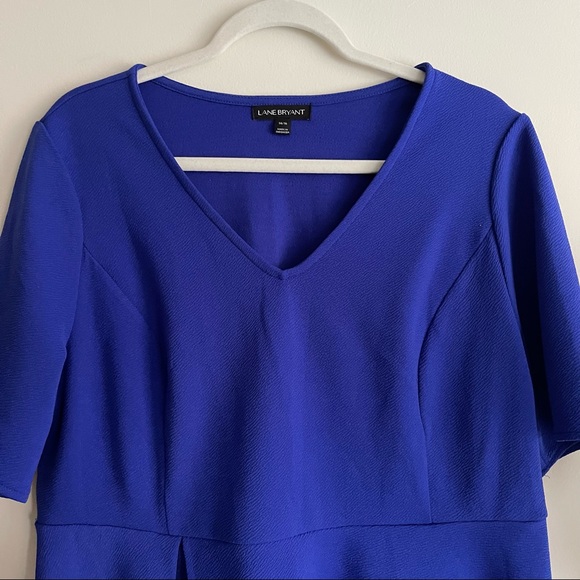 Lane Bryant Asymmetrical Ponte Peplum Top - Picture 3 of 3